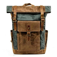 Thumbnail for Survival Gears Depot Backpacks 9120 Lake green Luxury Vintage Canvas Backpacks for Men