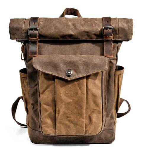Survival Gears Depot Backpacks Dark Brown Luxury Vintage Canvas Backpacks for Men