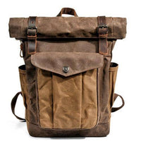 Thumbnail for Survival Gears Depot Backpacks Dark Brown Luxury Vintage Canvas Backpacks for Men