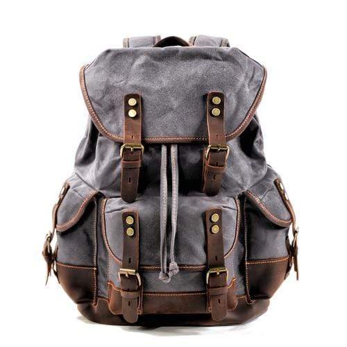 Survival Gears Depot Backpacks Dark Grey Waterproof Waxed Canvas Backpack / Leisure Rucksack