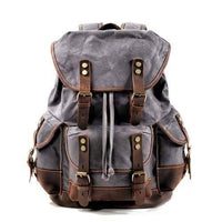 Thumbnail for Survival Gears Depot Backpacks Dark Grey Waterproof Waxed Canvas Backpack / Leisure Rucksack