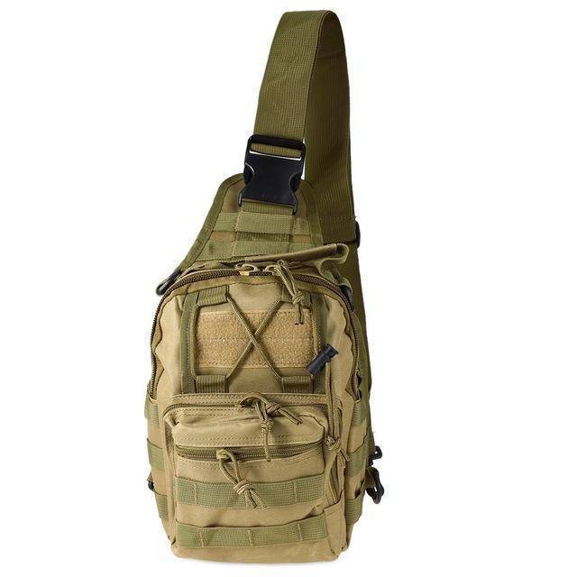 Survival Gears Depot Backpacks Khaki Military Survival Shoulder Tactical Sling Backpack Bag
