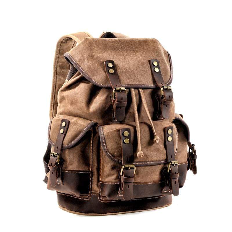 Survival Gears Depot Backpacks Waterproof Waxed Canvas Backpack / Leisure Rucksack