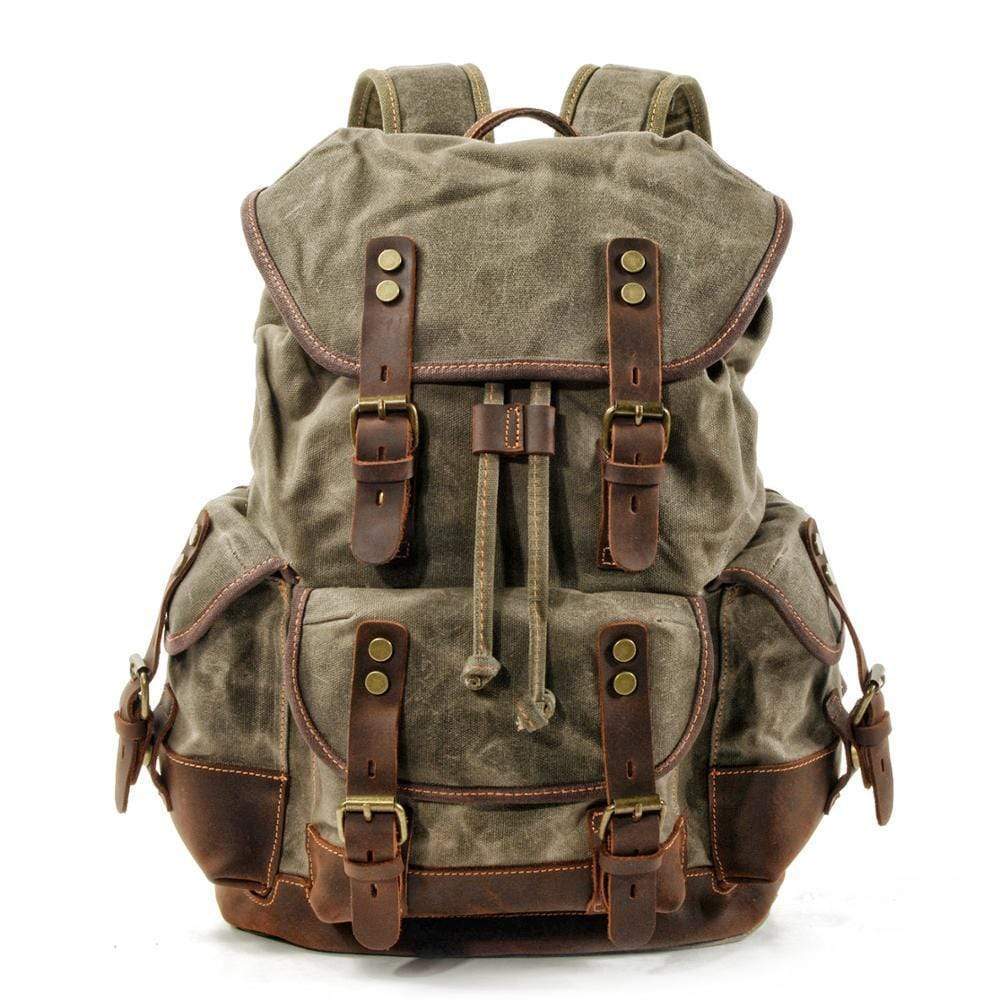 Survival Gears Depot Backpacks Waterproof Waxed Canvas Backpack / Leisure Rucksack