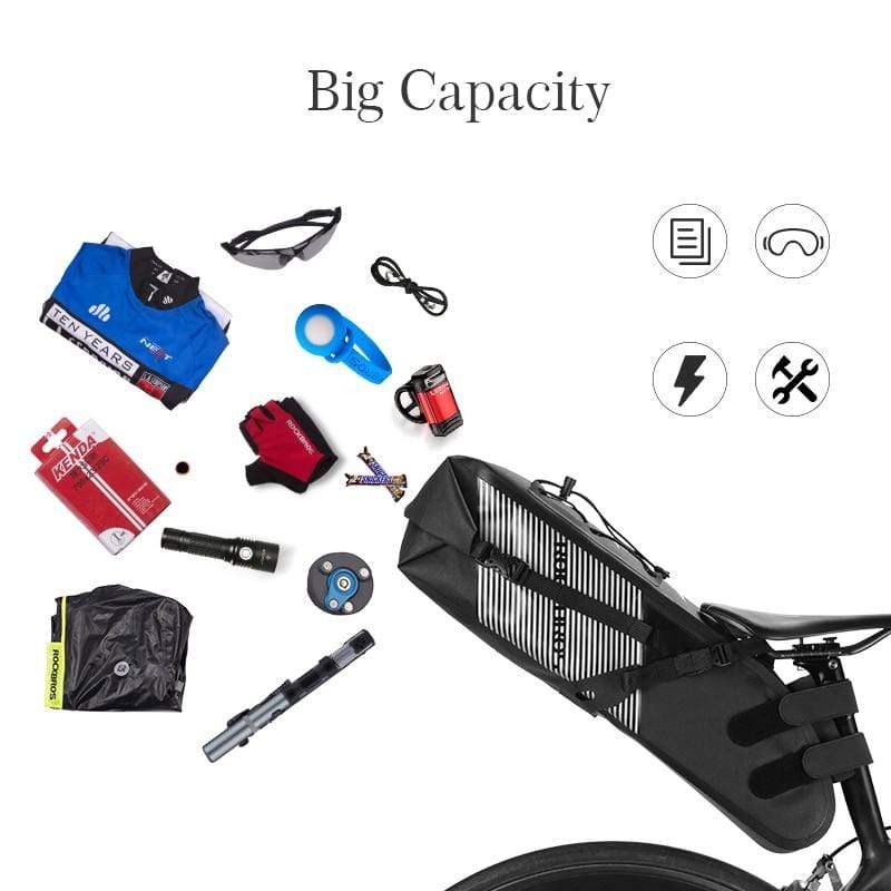 Survival Gears Depot Bicycle Bags & Panniers Waterproof Reflective Cycling Saddle Bag