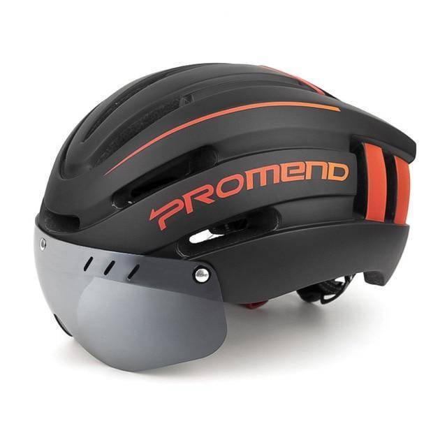 Survival Gears Depot Bicycle Helmet Black Orange Intergrally-Molded Cycling Helmet