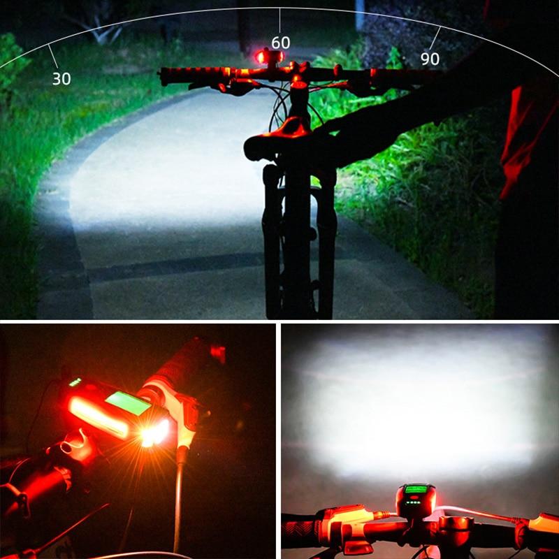SHIZIWANGRI Cycling Equipment Store Bicycle Light 3 in 1 USB Cycling Flashlight