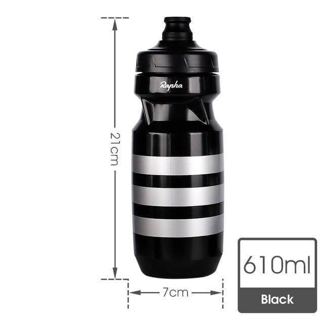Survival Gears Depot Bicycle Water Bottle Black 610ml Ultra-Light & Leak-Proof Cycling Waterbottle (610 - 710ml)