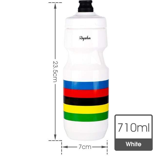 Survival Gears Depot Bicycle Water Bottle White 710ml Ultra-Light & Leak-Proof Cycling Waterbottle (610 - 710ml)
