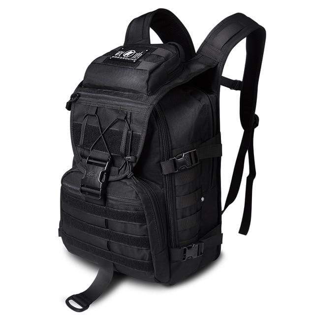 Wiio Black / 30 - 40L Mens Tactical Backpack/Pouch