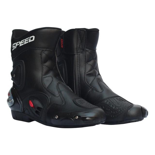 Survival Gears Depot Black / 8 Motorcycle  Leather Anti-skid Boots