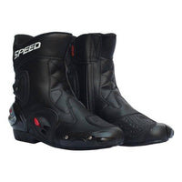 Thumbnail for Survival Gears Depot Black / 8 Motorcycle  Leather Anti-skid Boots