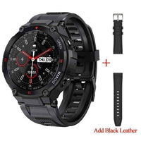 Thumbnail for Wiio Black Add black leather Smart Watch Fitness Tracker
