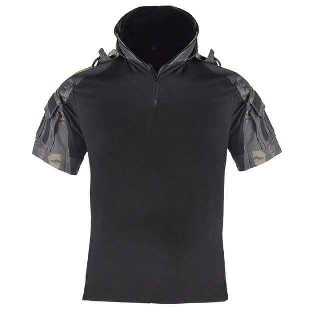 Wiio Black Camo / S 50-60kg Hiking T-Shirt Short Sleeves Camouflage
