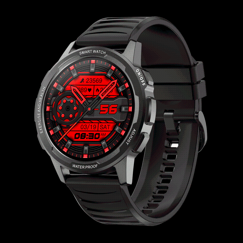 Survival Gears Depot Black Outdoor Sports Tracker Smartwatch