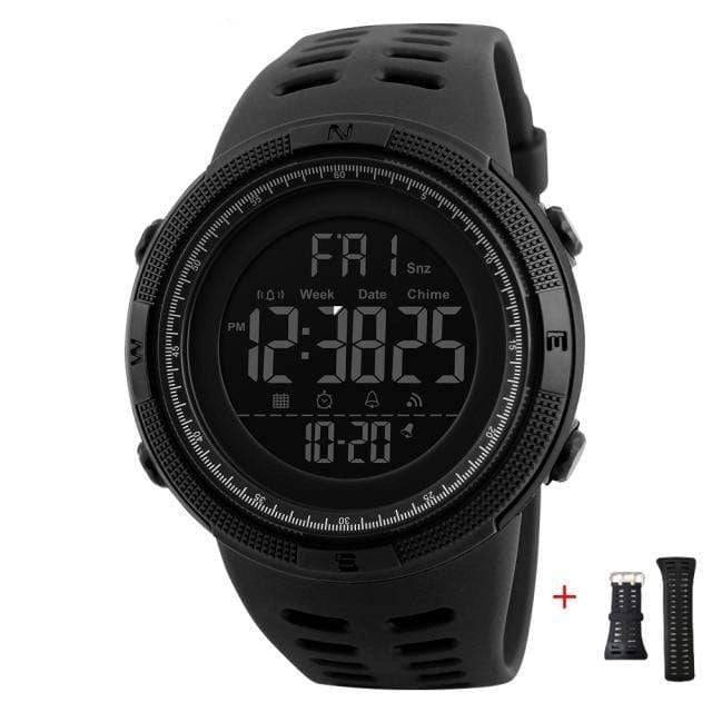 Wiio Black with Strap Outdoor Sports Chronos Watches