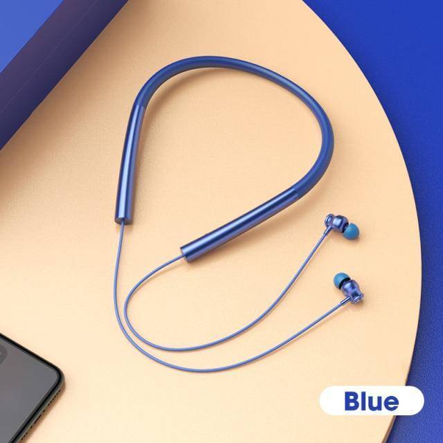 Survival Gears Depot Bluetooth Earphones & Headphones Blue Running TWS Neck Wireless Bluetooth Earphone