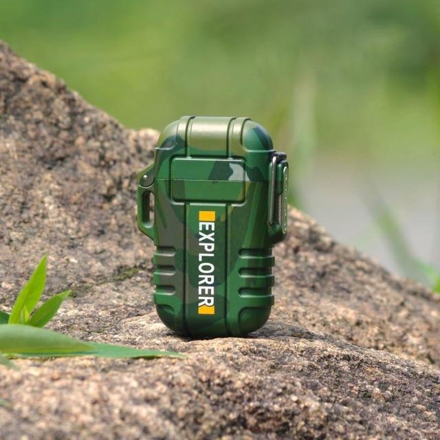 Survival Gears Depot Camping Accessories Green (Buy 1@35% OFF) Waterproof USB Plasma Lighter For Outdoor Camping