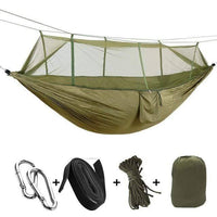 Thumbnail for Survival Gears Depot Camping Hammock Green with mesh Outdoor Portable Camping/Garden Hammock with Mosquito Net