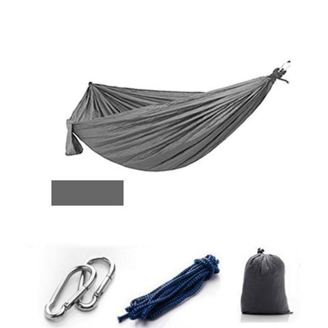 Survival Gears Depot Camping Hammock Grey no mesh Outdoor Portable Camping/Garden Hammock with Mosquito Net