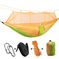 Thumbnail for Survival Gears Depot Camping Hammock Yellow Green with mesh Outdoor Portable Camping/Garden Hammock with Mosquito Net