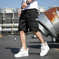 Thumbnail for Survival Gears Depot Casual Shorts black / M160-165cm 40-47kg Drawstring Loose Half Cargo Pants