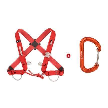 Survival Gears Depot Climbing Accessories Red-Carabiner Camping Ascending Deceive Shoulder Girdles