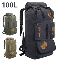 Thumbnail for 100L Camping Rucksack durable canvas material4