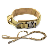 Thumbnail for Survival Gears Depot Collars Brown Set / M (34-42cm) Adjustable Tactical Collar & Leash Set