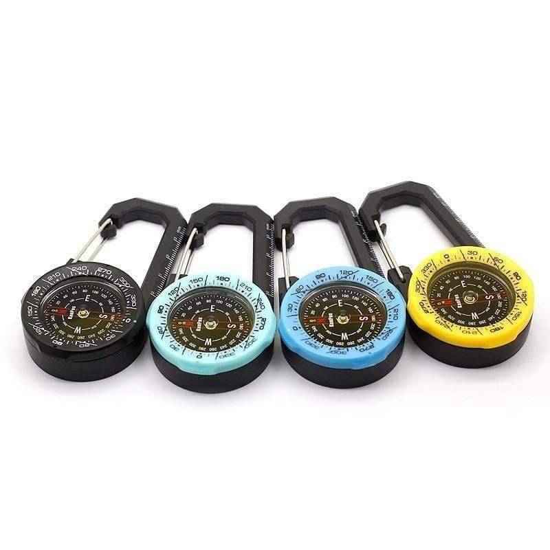 5 Boussoles Pendentifs Avec Mousqueton - Pour Sac à Dos Ou Clés - Couleurs Variées - Outil De Survie Et Orientation - 3