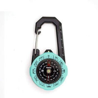 Thumbnail for Survival Gears Depot Compass Teal Carabiner outdoor compass