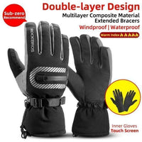Thumbnail for Survival Gears Depot Cycling Gloves S171-BGR / S Screen Touch Full Finger Cycling Gloves