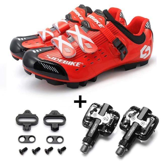 Survival Gears Depot Cycling Shoes Red Set / 46 Athletic Professional Self-Locking Cycling Shoe
