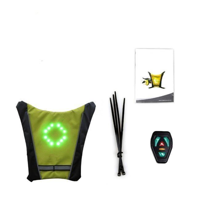 Survival Gears Depot Cycling Vest Yellow Wireless Cycling Signal Light Vest