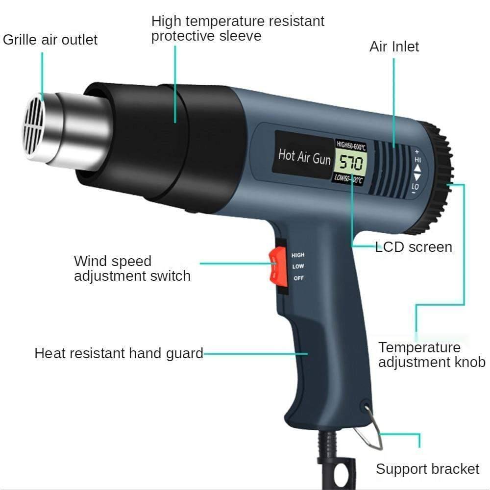 Digital Heat Gun Kit with adjustable temperature settings8
