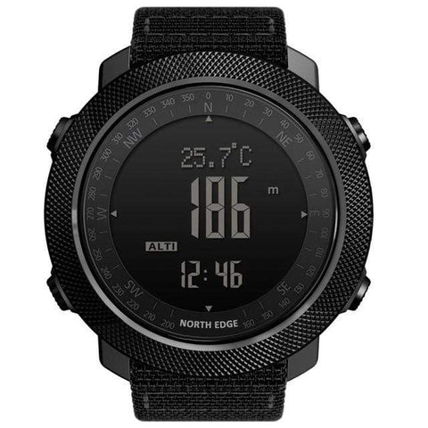 Survival Gears Depot Digital Watches Black Nylon Strap Military Altimeter Watch