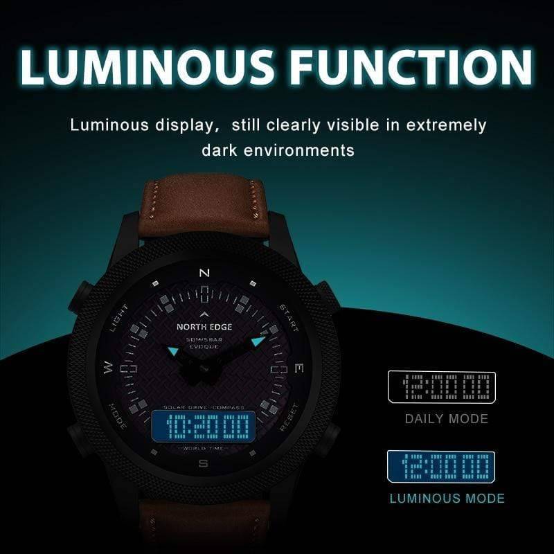 Digital Solar Powered Watch with Outdoor Compass feature4