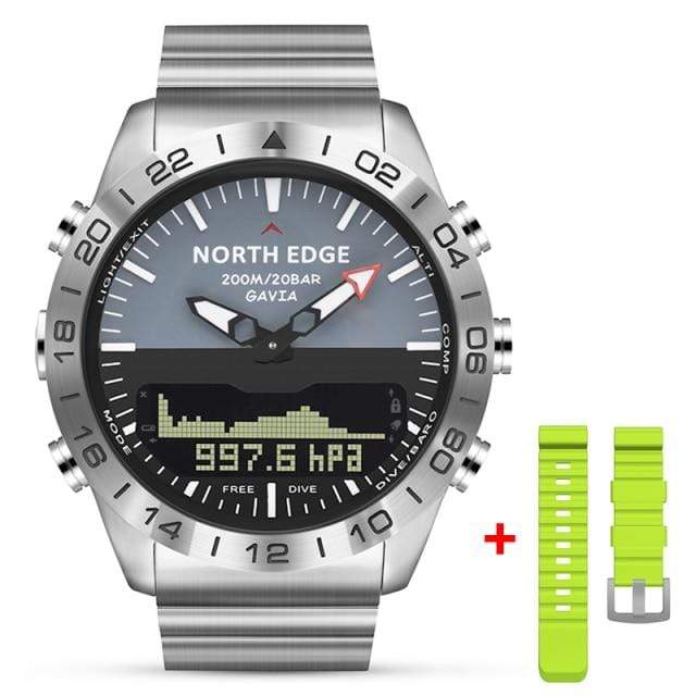 Survival Gears Depot Digital Watches Green Rubber Luxury Dive Digital Watch