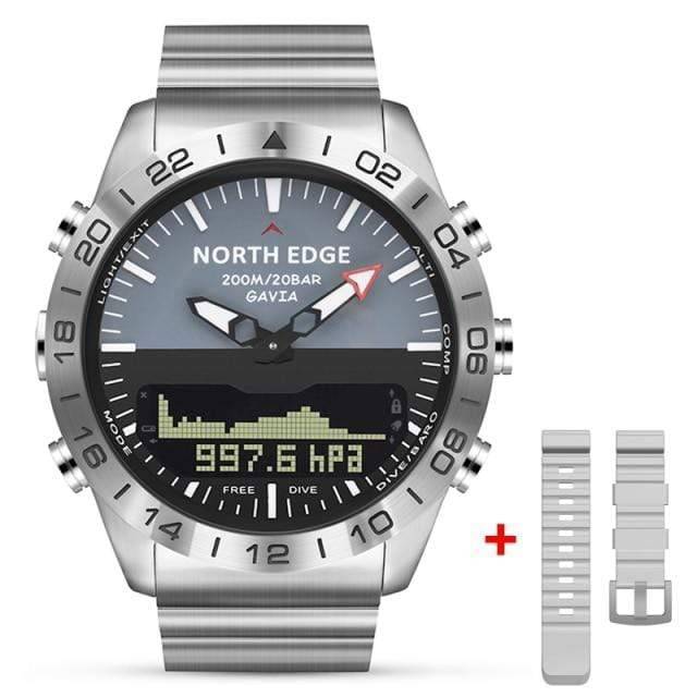 Survival Gears Depot Digital Watches Grey Rubber Luxury Dive Digital Watch
