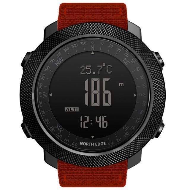 Survival Gears Depot Digital Watches Orange Nylon Strap Military Altimeter Watch