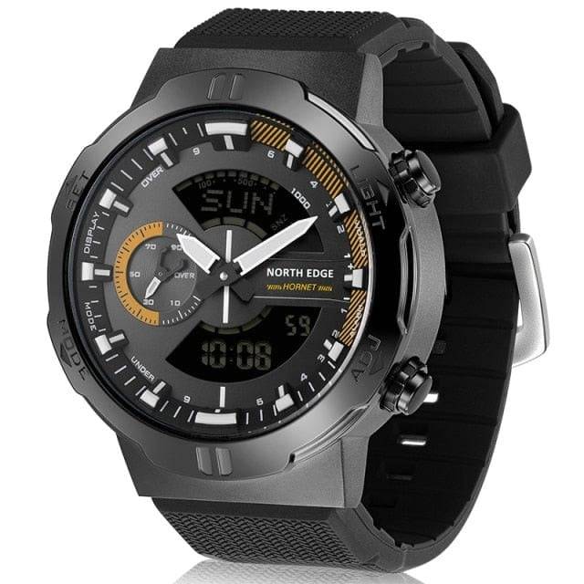 Survival Gears Depot Digital Watches Yellow World Time Illuminator Wristwatch