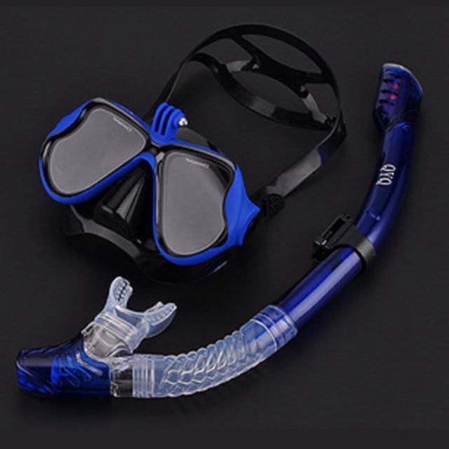 Survival Gears Depot Diving Masks Blue Snorkeling Mask Snorkel Tube Set