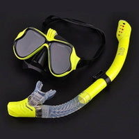 Thumbnail for Survival Gears Depot Diving Masks Yellow Snorkeling Mask Snorkel Tube Set