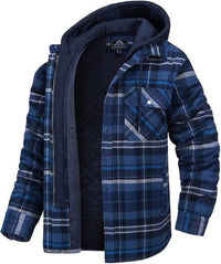 Thumbnail for Survival Gears Depot Dress Shirts Blue Gray / CN M (US S) Quilted Lined Flannel Shirt Jacket