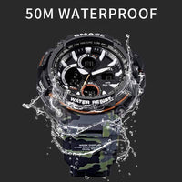 Thumbnail for Dual Time Military Watch with Camouflage Design1