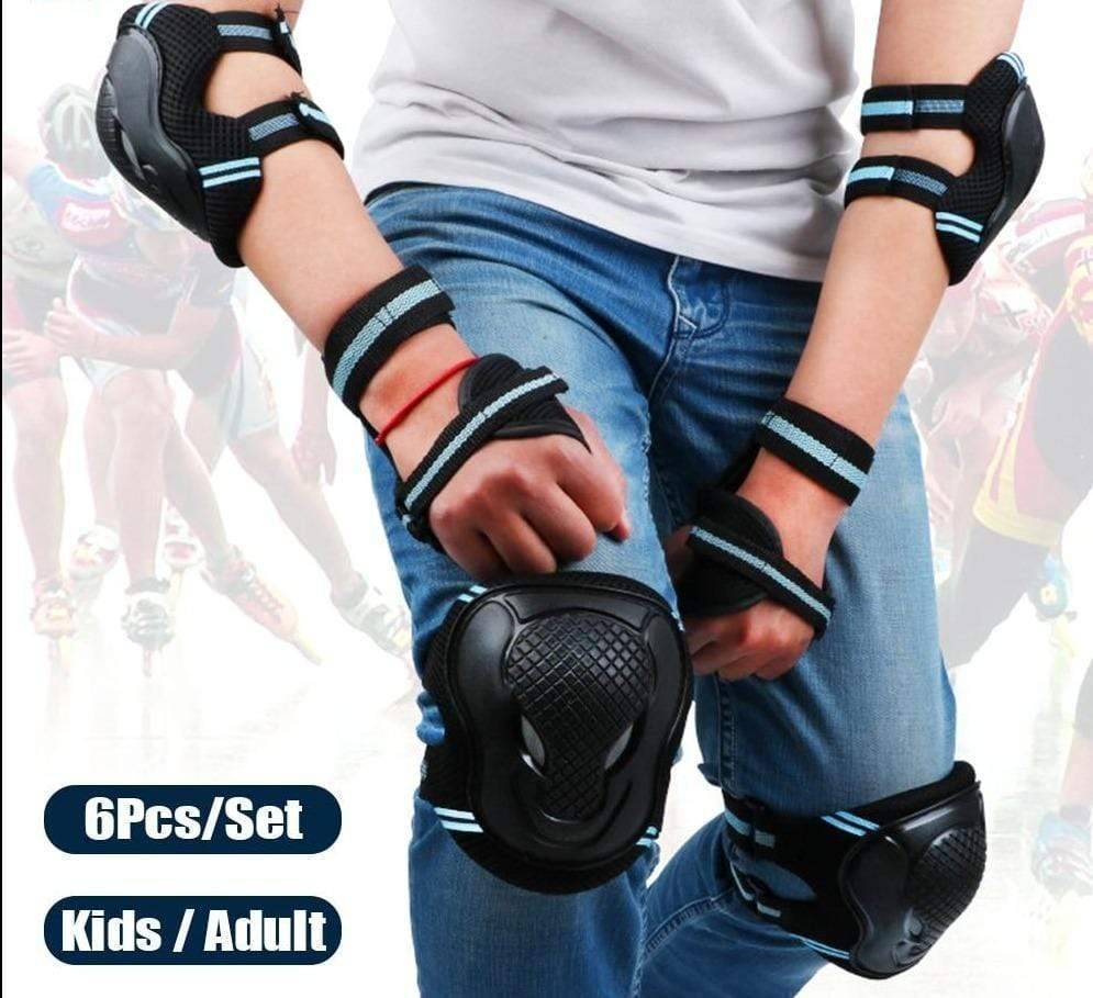 Survival Gears Depot Elbow & Knee Pads Cycling Protective Gear Set (6pcs)