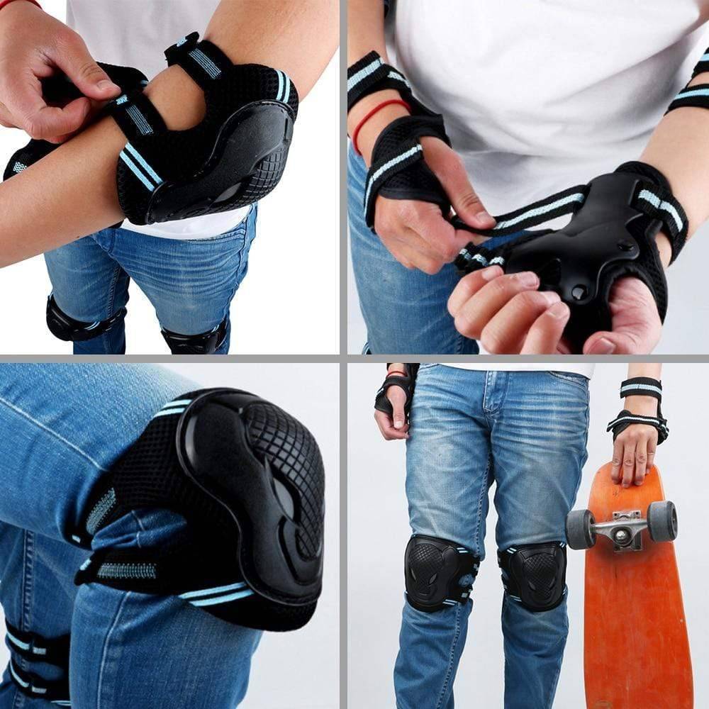 Survival Gears Depot Elbow & Knee Pads Cycling Protective Gear Set (6pcs)