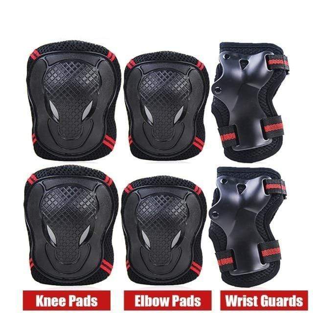 Survival Gears Depot Elbow & Knee Pads Red / S Cycling Protective Gear Set (6pcs)