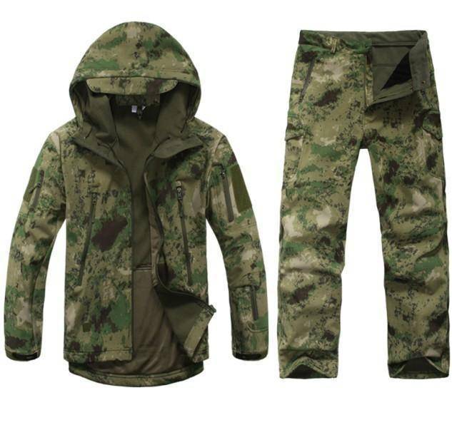 Survival Gears Depot False green waste / S Outdoor Waterproof Tactical/Hunting Jacket Plus Matching Pants
