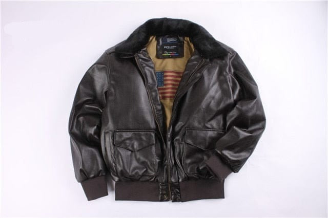 Survival Gears Depot Faux Leather Coats Auburn / XS Air Force Vintage Letterman Jacket